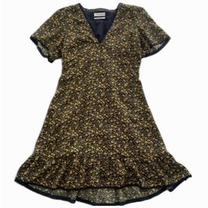 Urban Outfitters Black and Gold Floral Dress